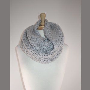 Pinko infinity knit scarf, grey